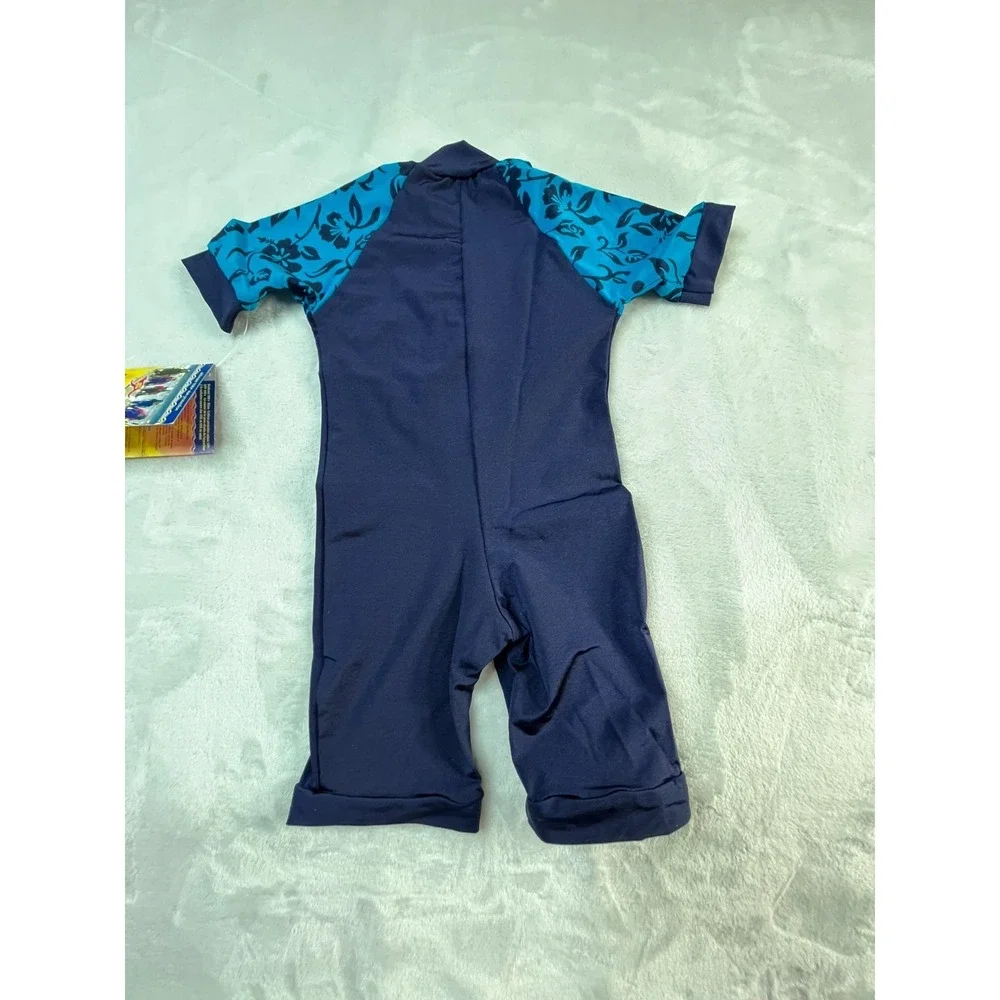 Radicool Skins Size 2 (2T) Swim Suit Sun Protective 100+ SPF Rashguard zip front